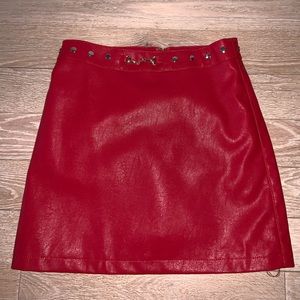 Forever 21 red leather skirt